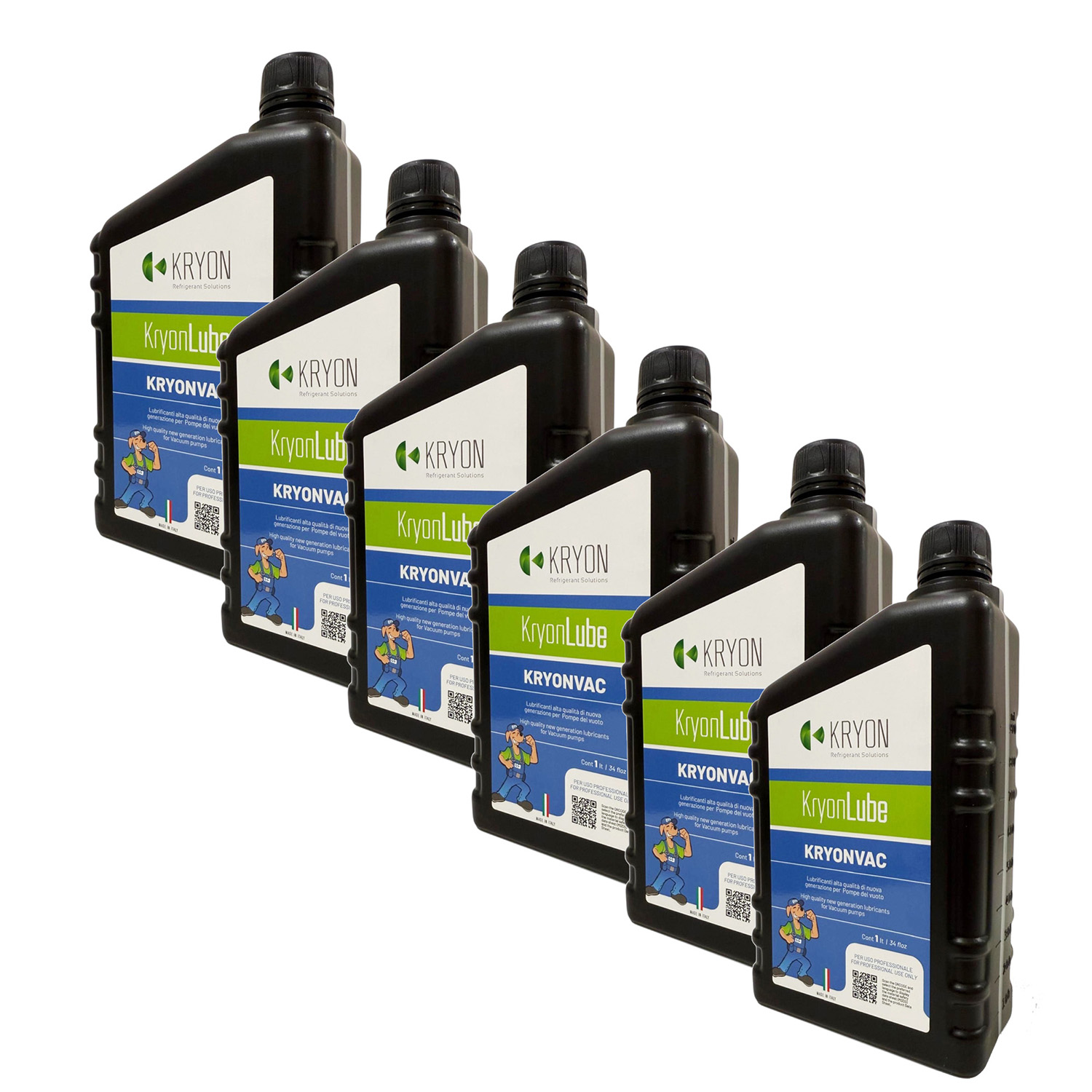 KryonVac - halbsynthetisches Vakuumpumpenöl (optimiert für hervorragende Leistung) - 6 x 1-Liter-Plastikbehälter