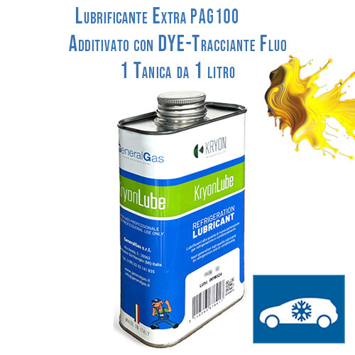 KryonLube EXTRA 100 PAG-Kfz-Schmierstoff mit fluoreszierendem Farbstoffzusatz – 1-Liter-Metallkanister