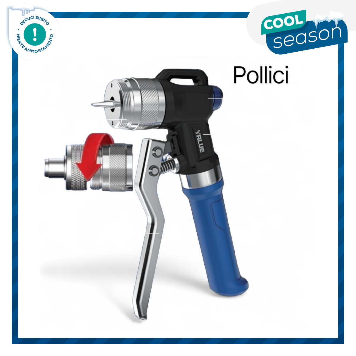 VALUE Hydraulischer Rohrexpander VHE-29E für Kupferrohre Durchmesser ⅜, ½, ⅝, ¾, ⅞, 1, 1 ⅛ Zoll, im Kunststoffkoffer