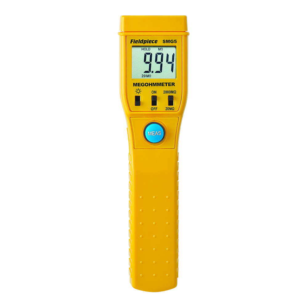 Fieldpiece USA - SMG5 Megaohmmeter Megaohmmeter (Isolationswiderstandmessung von Verdichtern, optimal für vorbeugende Wartung und Fehlervermeidung)