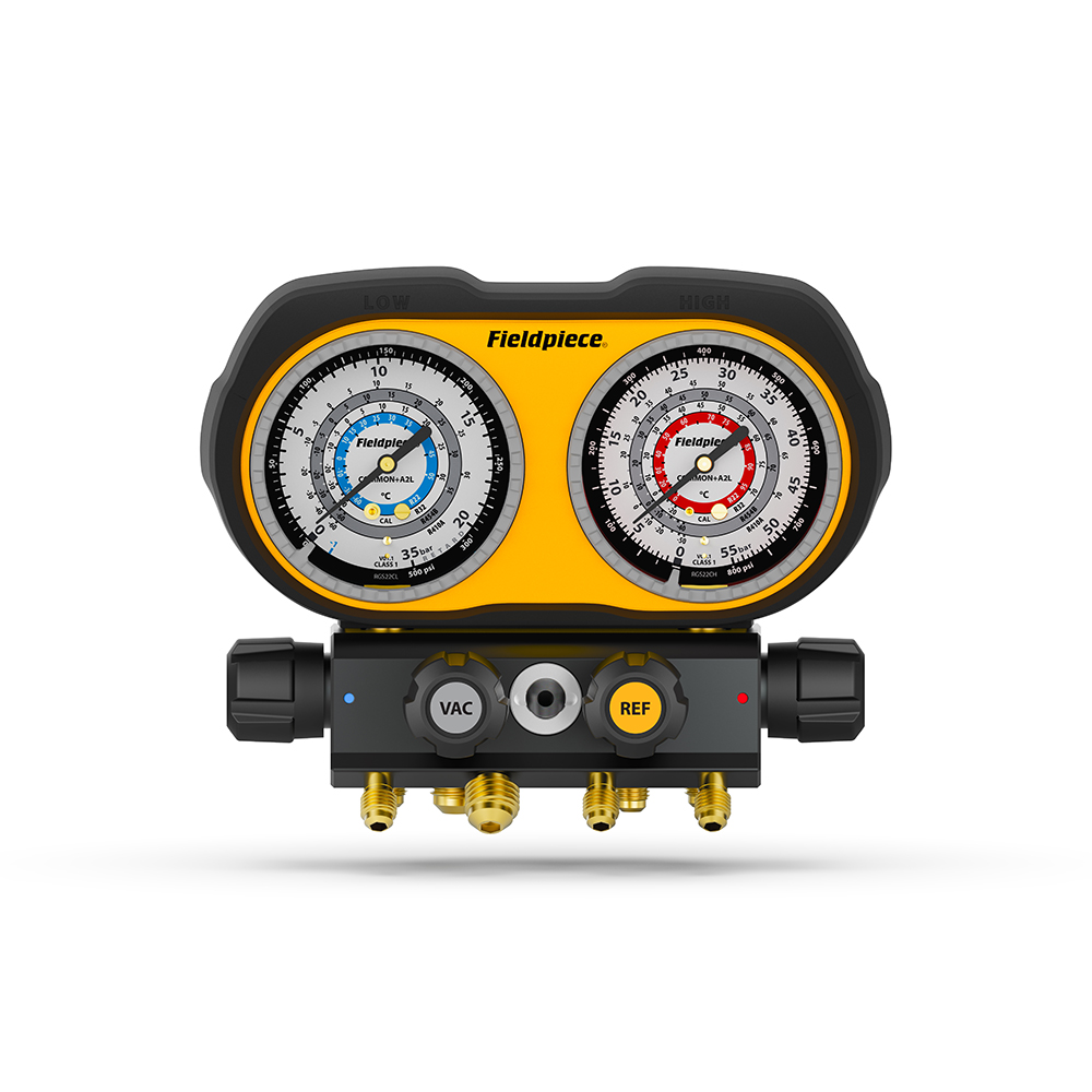 Fieldpiece USA - GS422C 4-Wege Analoge Monteurhilfe - für Klimaanlagen A/C (R410A-R454B-R32-R22)