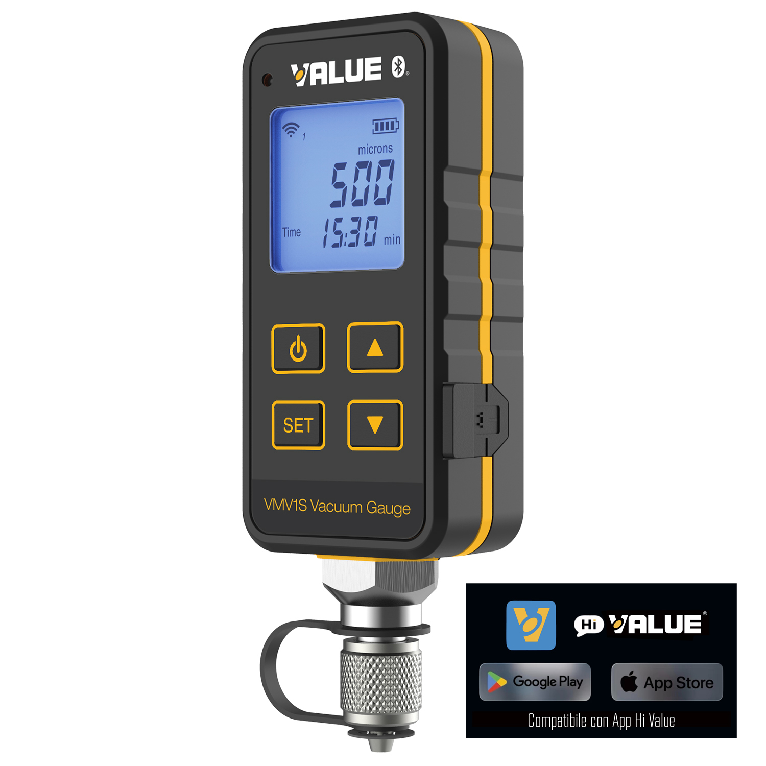 VALUE Digitales Vakuummeter VMV1S