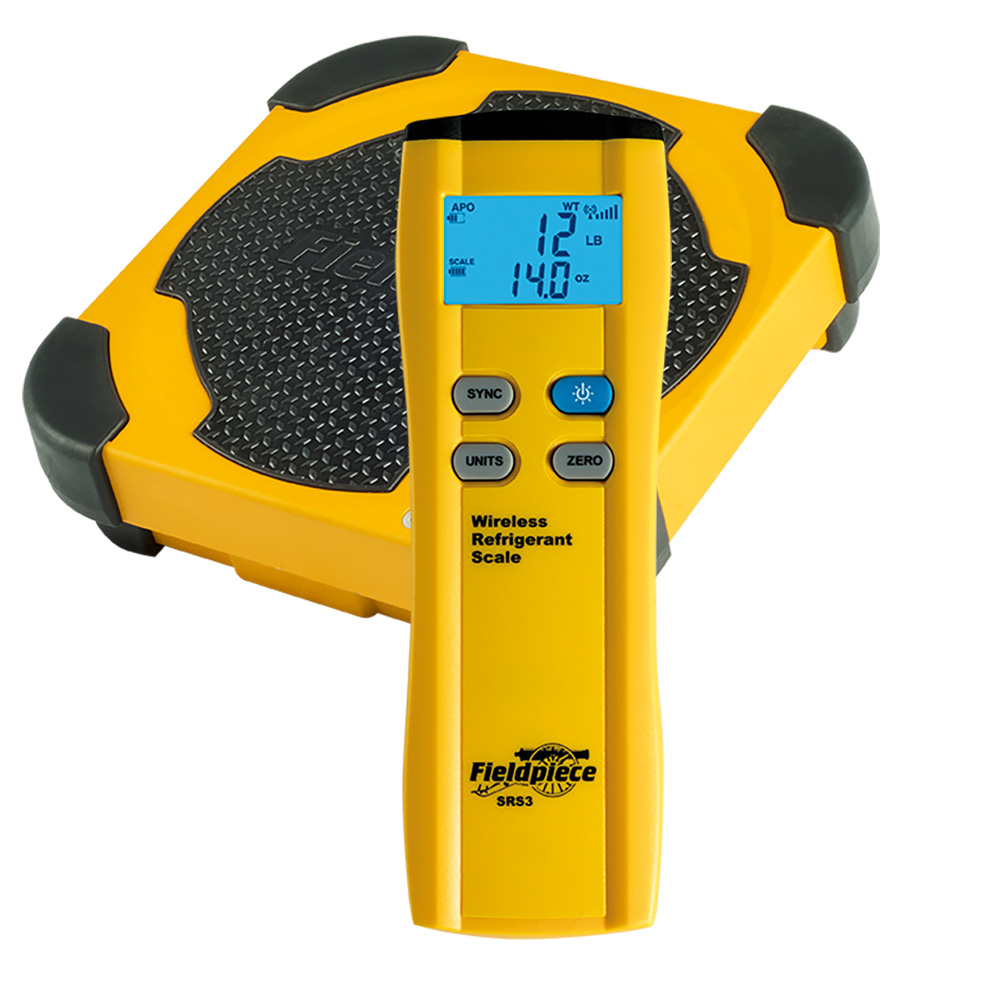 Fieldpiece USA - SRS3 - Drahtlose Kältemittelwaage, 114 kg Tragkraft (Job Link System) – Inklusive Kalibrierbericht